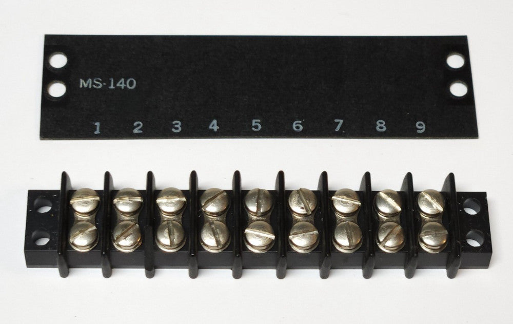 TRW CINCH 9 Section 18 Screw Terminal Block Strip with Wire Terminal MS-140 Mark