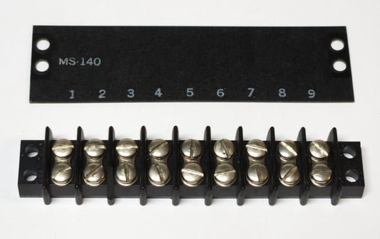 TRW CINCH 9 Section 18 Screw Terminal Block Strip with Wire Terminal MS-140 Mark