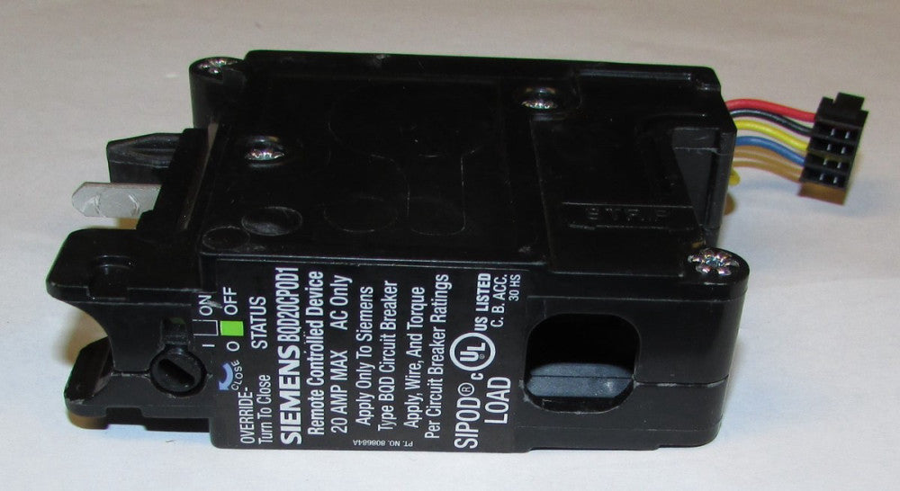 SIEMENS BQD20CP0D1 S1P0D I-3 Remote Controlled Circuit Breaker Device 