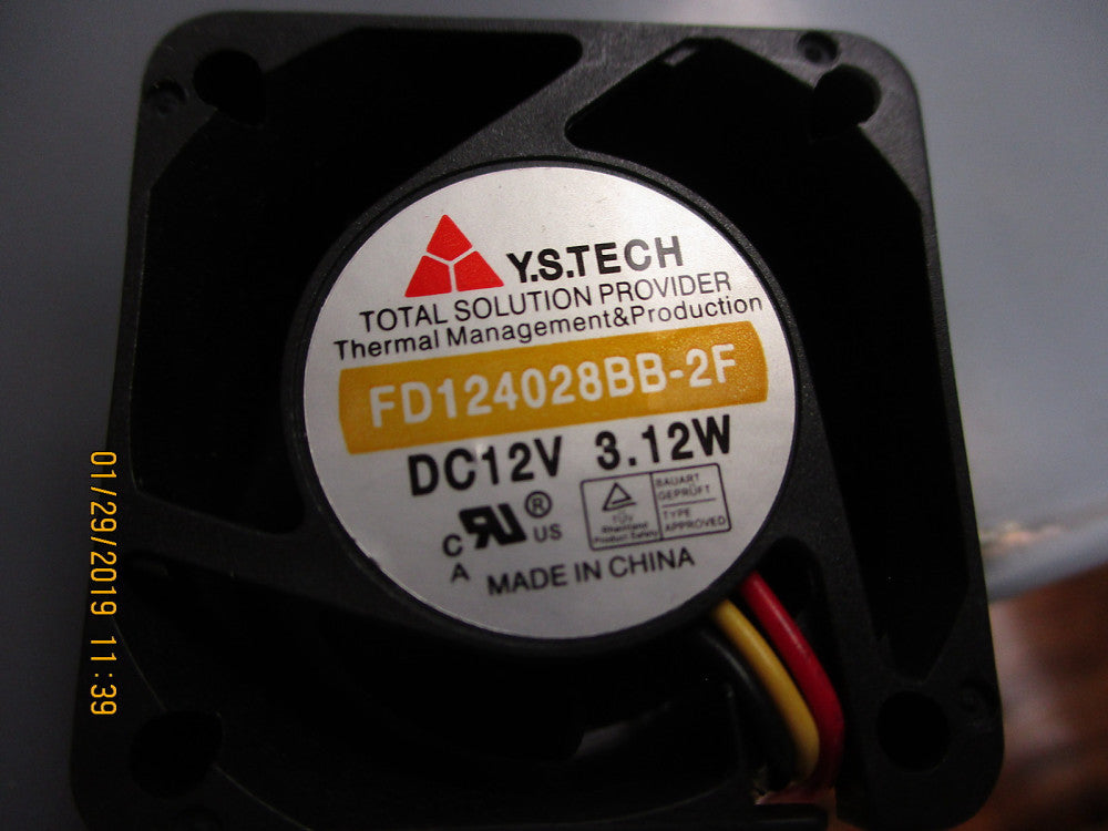FD124028BB-2F YS TECH 40mm x 40mm x28mm 12V DC High Speed BRAND NEW! LOT OF 6