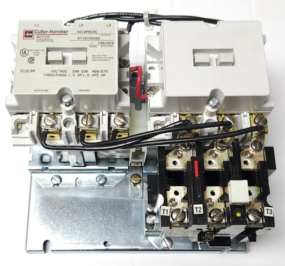EATON CUTLER HAMMER A210MACAC Size 00 Reversing Starter 120 VAC