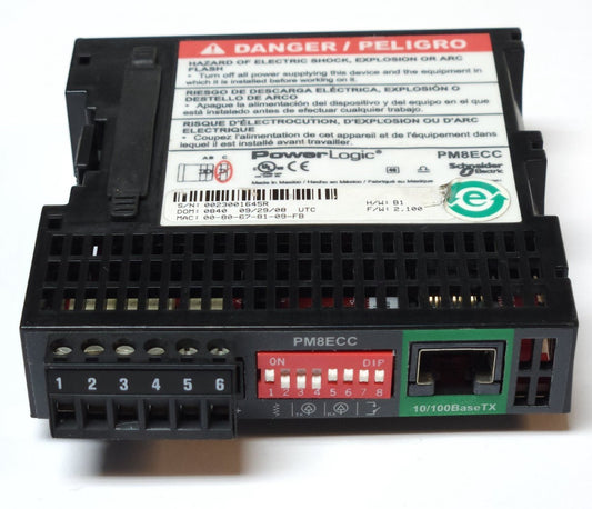 SCHNEIDER ELECTRIC SQUARE D PM8ECC POWERLOGIC Power Meter Communication Module