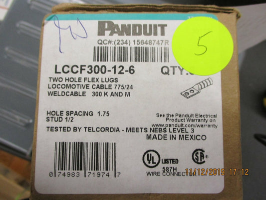 PANDUIT - LCCF300-12-6 - Lug Terminal (5.5/0)AWG 154.9mm 35.1mm Tin - Bulk