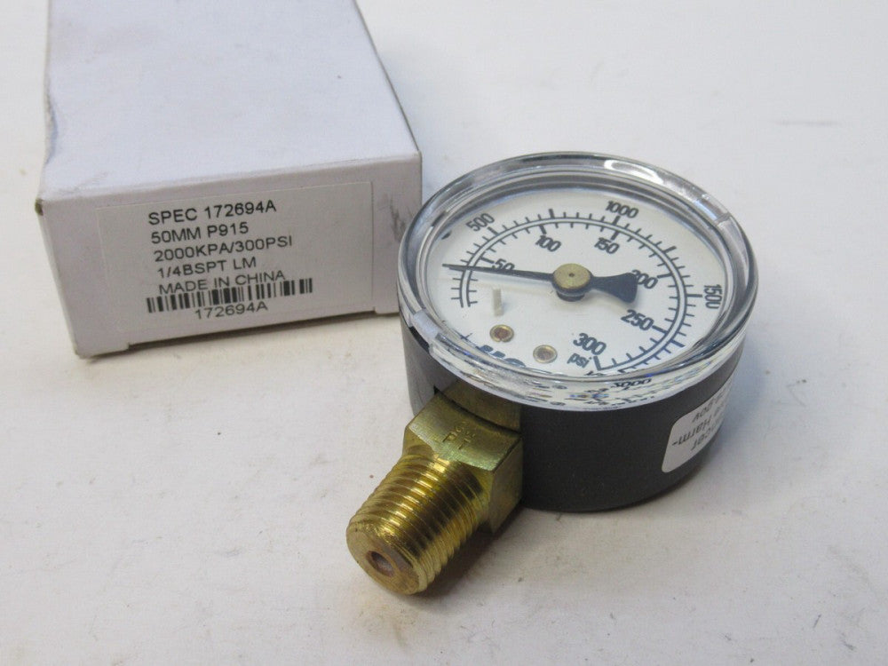 (NEW) USG 172694A 50mm P915 2000Kpa / 300psi 1/4" Gauge