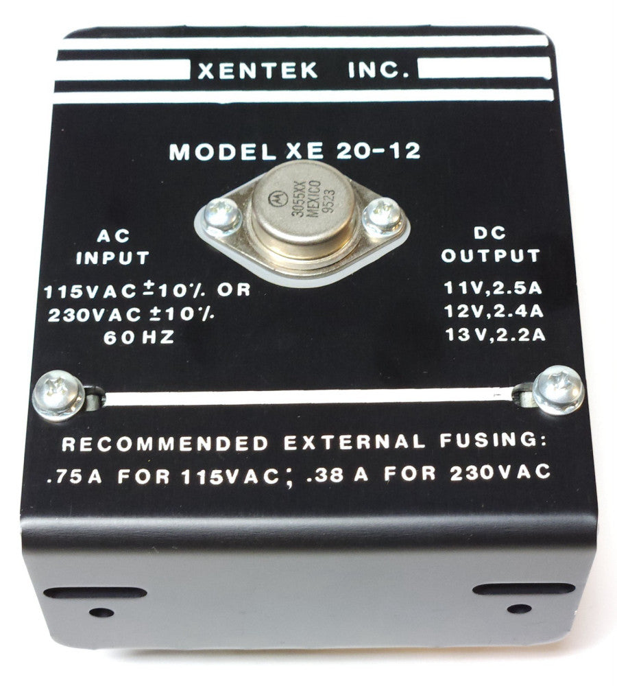 XENTEK MODEL XE 20-12 POWER SUPPLY Input 115-230 VAC Output 11-13 VDC