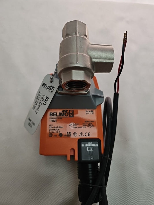 Belimo TFB24 B313 Actuator 24VAC/DC 22in-lb/2.5Nm 1/2" Three Way Open Box NOS