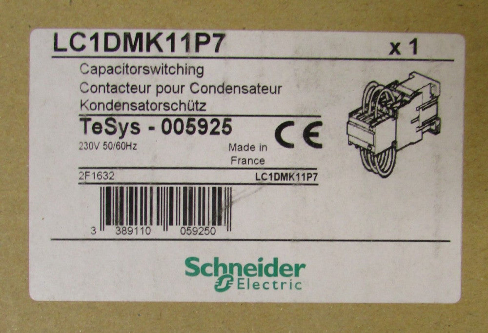 SCHNEIDER ELECTRIC LC1DMK11P7 230V Capacitor Switching Relay Contactor