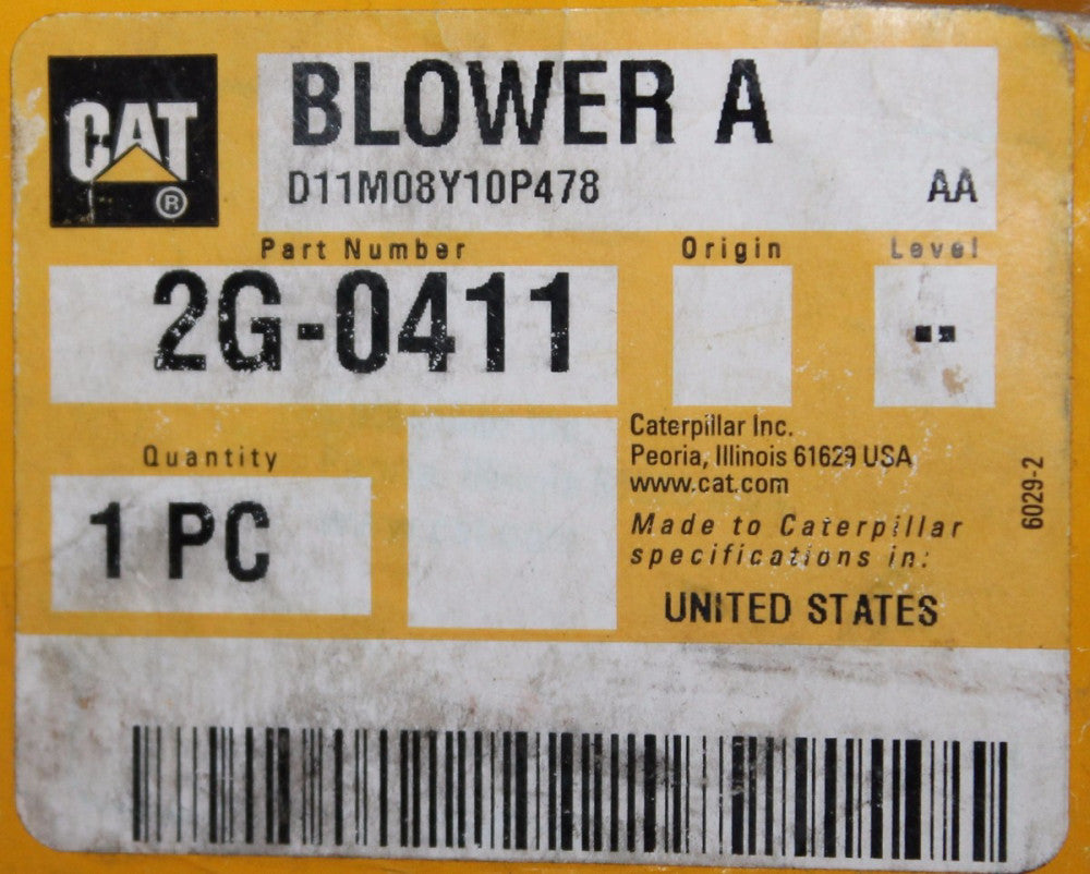 CATERPILLAR CAT 2G 0411 Blower A D11M08Y10P478