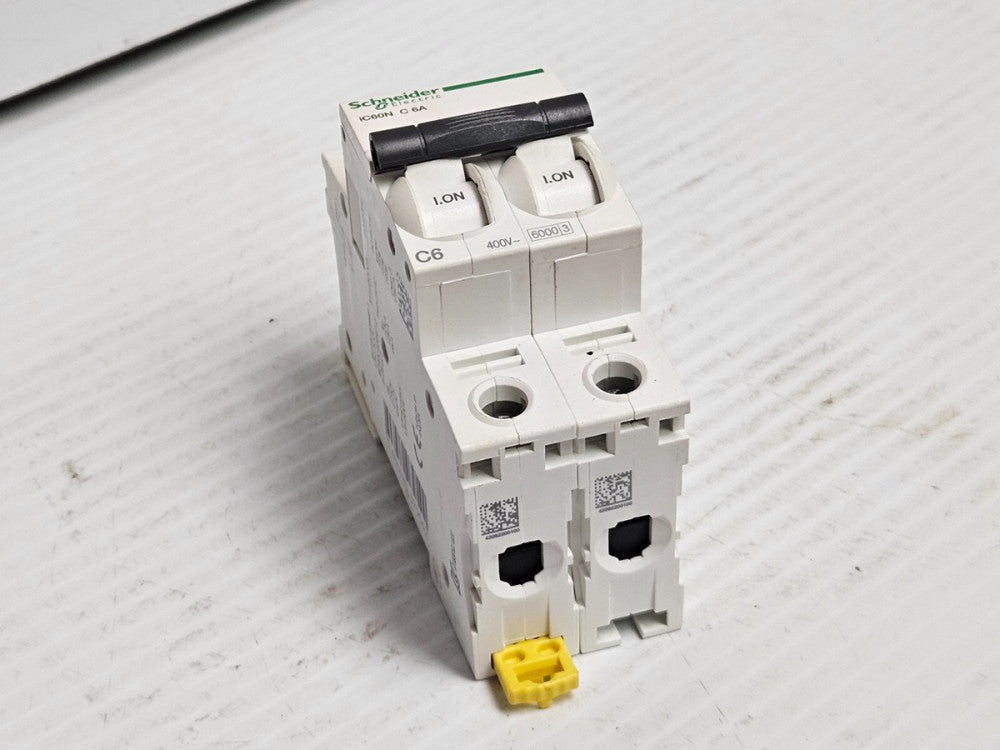 SCHNEIDER ELECTRIC CIRCUIT BREAKER IC60N C6A 6 A AMP 2P 2 POLE 400V