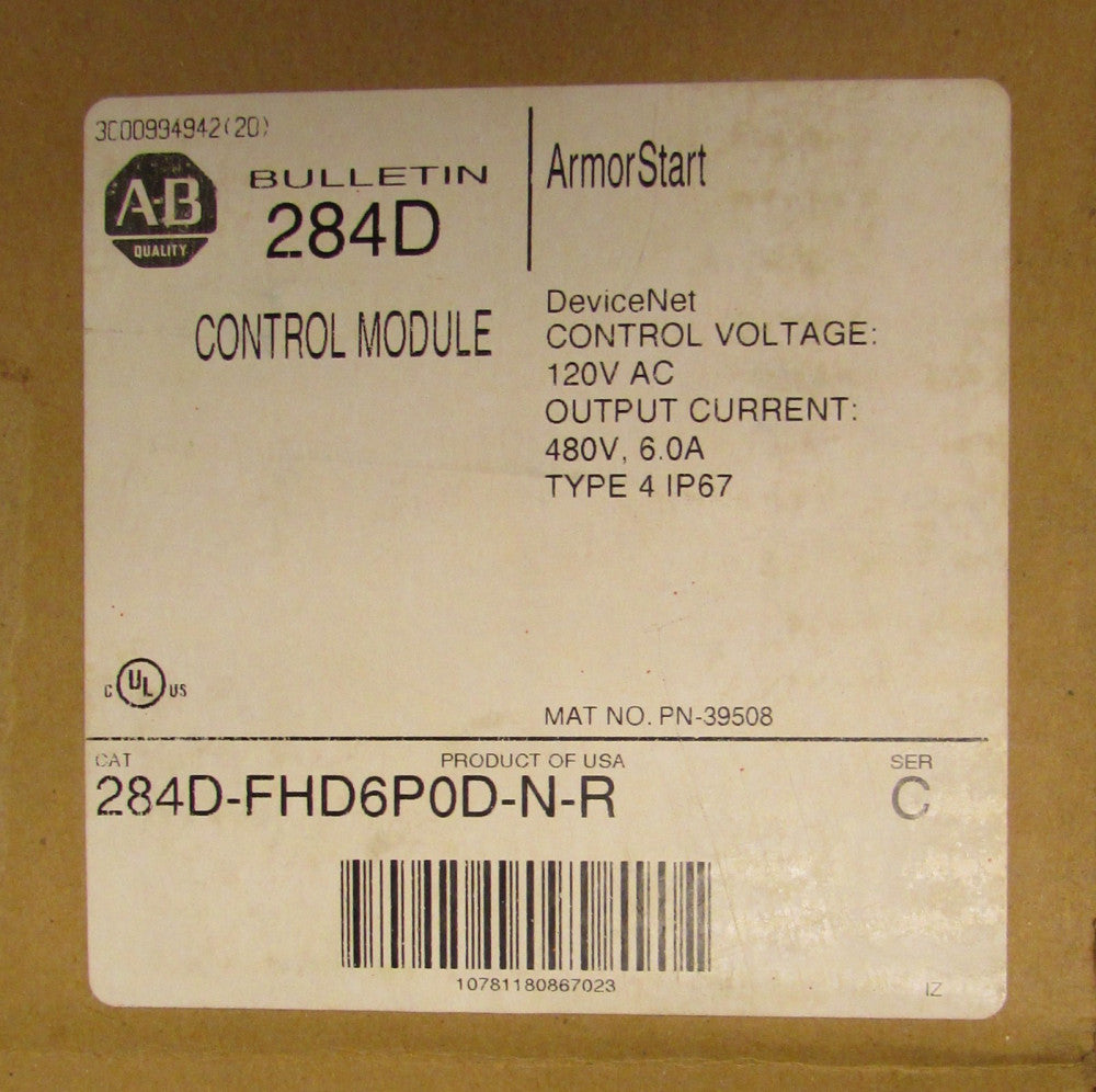 ALLEN BRADLEY Device Net Armor Start Control Module 120V AC 284D FHD6P0D N R