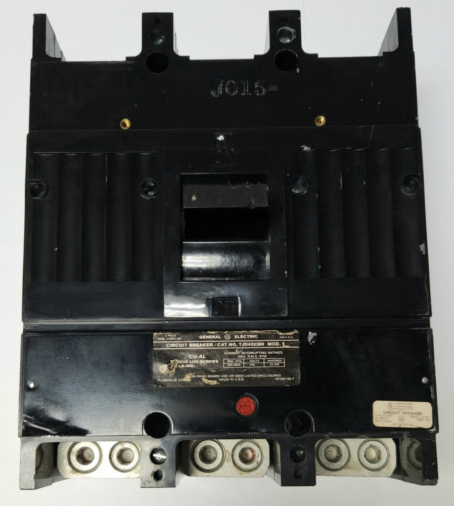 GENERAL ELECTRIC TJD432300 Type TJD 3 Pole 300 AMP 240 VAC Circuit Breaker