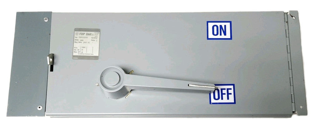 WESTINGHOUSE CUTLER HAMMER FDPS324R 200 AMP 240 VAC Type FDP PANEL MOUNT BUSS