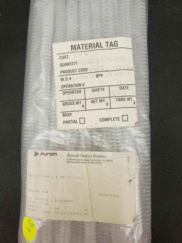 NEW, SAINT-GOBAIN, FXFE6.710421.A5, Furon - 8mm CT-Flex 17.5" oal 2" Cuffs