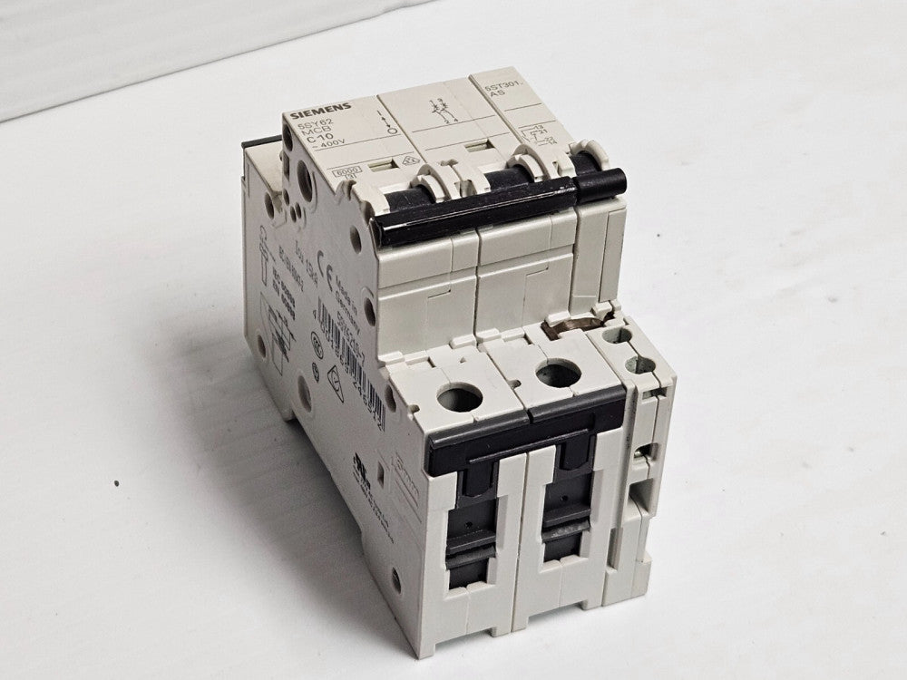 SIEMENS CIRCUIT BREAKER 5SY62 MCB C10 5SY6210-7 10 A AMP 2P W/ 5ST301.AS