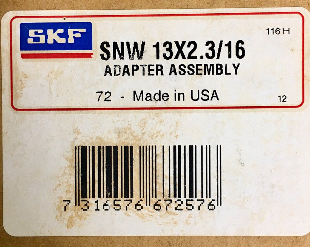 SKF SNW 13X2.3/16 Adapter Assembly 13X 2 13/16