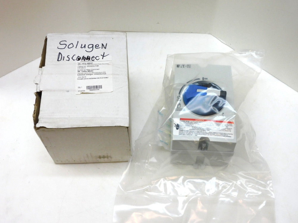 Eaton ER53030UPGB Rotary Disconnect Enclosed Non Fusible 600VAC 30A 3 Pole