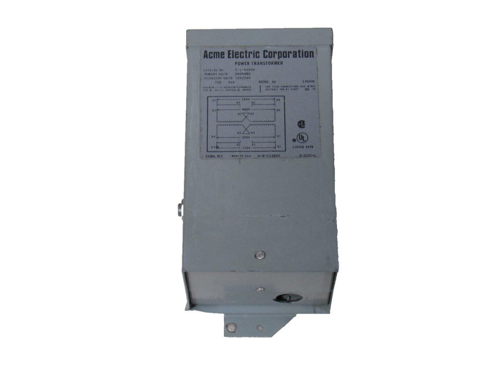 Acme Transformer T-1-53009 .750Kva 1Ph 120/240V Sec 240X480V Pri
