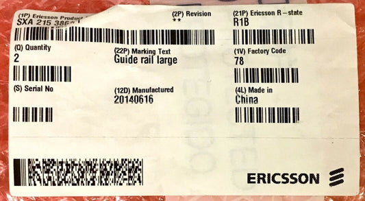 ERICSSON SXA 215 3861/1 2 Large Guide Rail R-State R1B