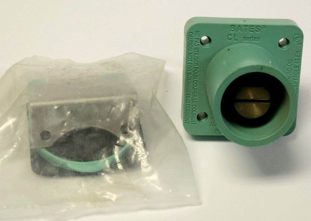 BATES CL SERIES GREEN Panel Mount Receptacle 600 VAC VDC 400 AMP 40 EX