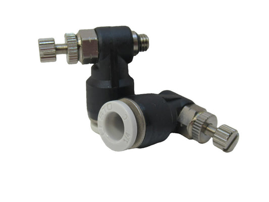Festo 1/4 C , 1/4 , 1/4" Push-In Flow Control Valve (New - Lot of 2)