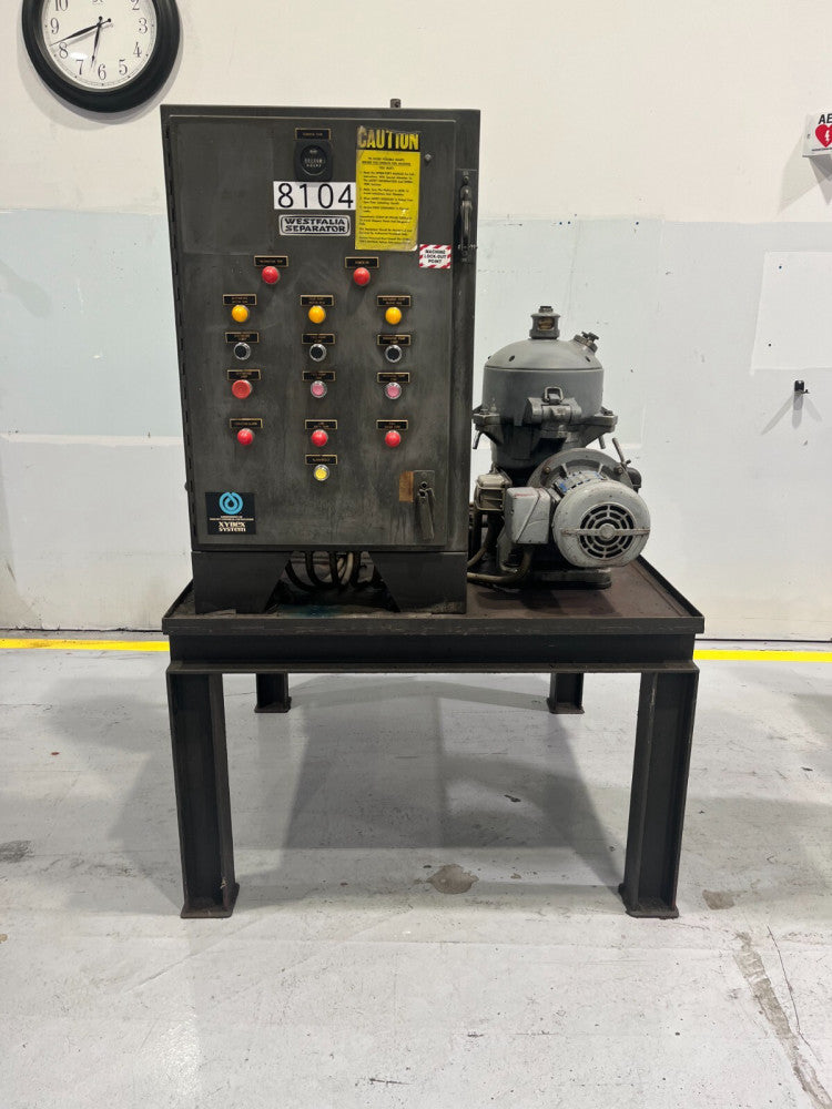 WESTFALIA SEPARATOR 3 PH CENTERIFUGE OTB2-00-066 0TB2-00-066