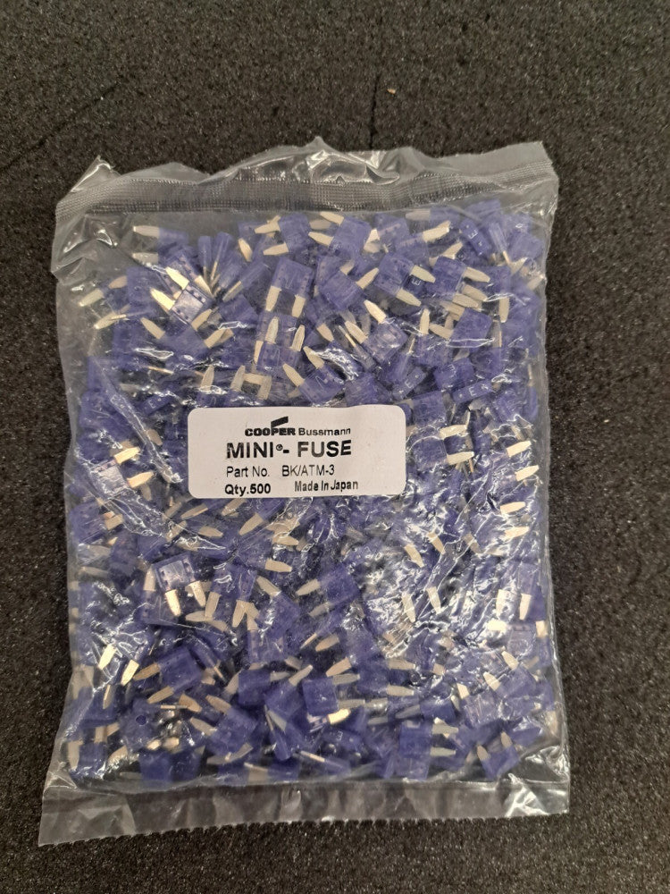 New, Cooper Bussmann, BK/ATM-3, FUSE AUTOMOTIVE 3A 32VDC BLADE - Lot of 500