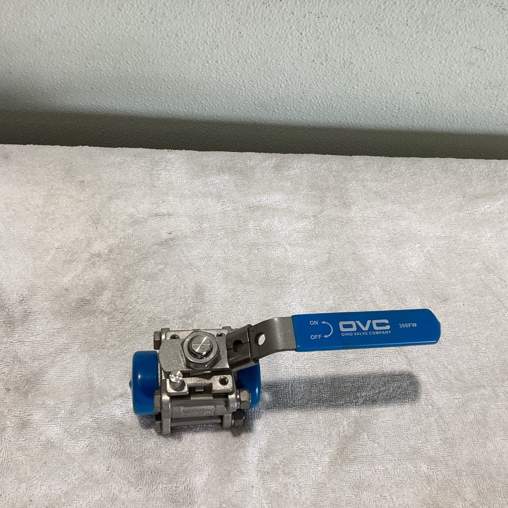 1" OVC Stainless Steel Socket Weld Full Port 3-Piece Ball Valve 366FW CF8M
