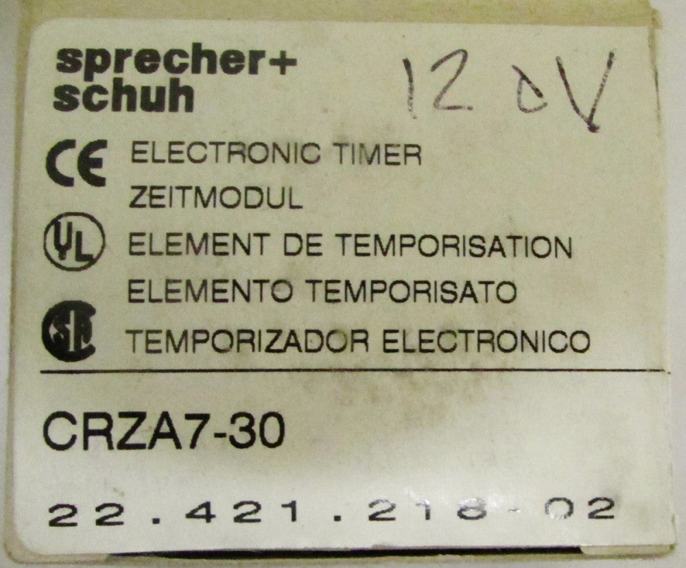 SPRECHER & SCHUH CRZA7 30 120 V Electronic Timer 