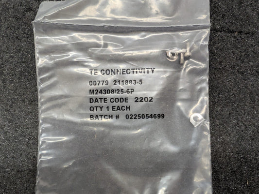 New, AMP/Tyco, 211883-5, CONN RETAINER MALE SCREW 4-40 - Lot of 2