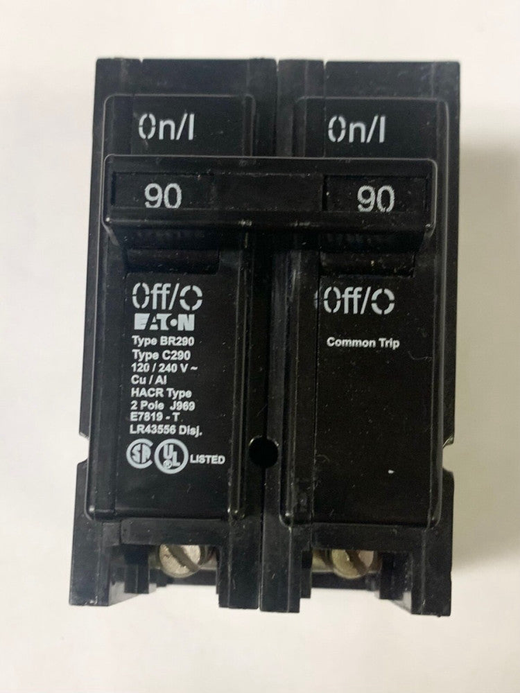 EATON CUTLER HAMMER BR290 2 Pole 90 AMP Type BR Circuit Breaker 