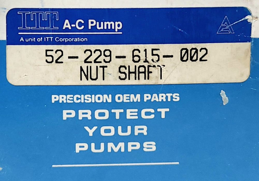 ITT A-C PUMP 52 229 615 002 Brass Threaded NUT Shaft Sleeve 52-229-615-03-002