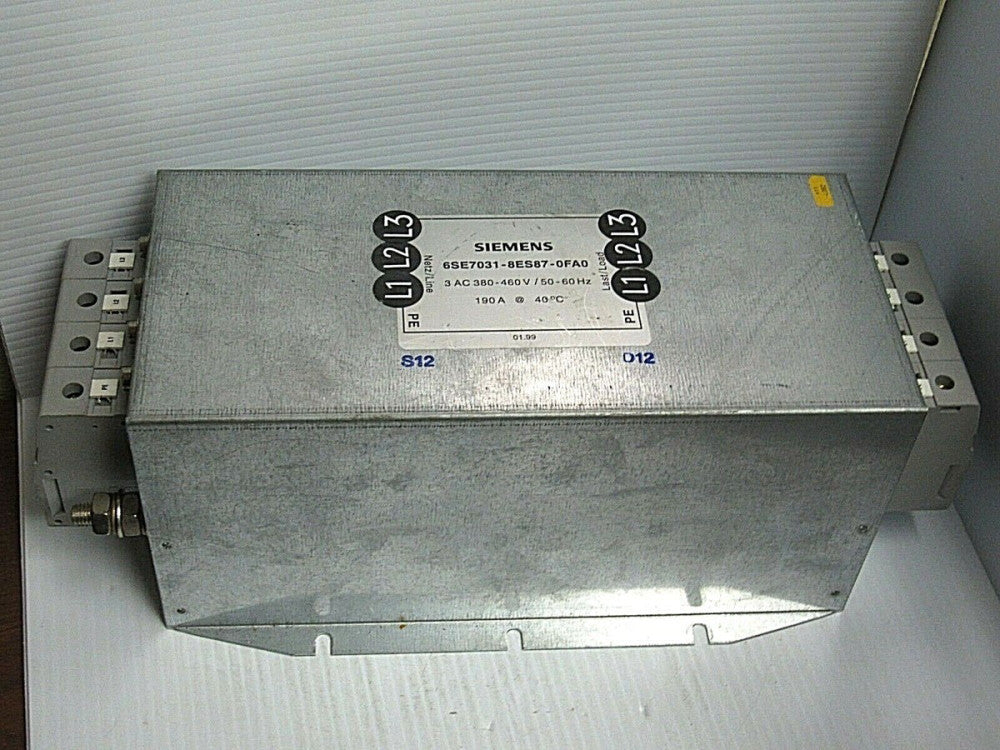 SIEMENS SUPPRESSION FILTER 6SE7031-8ES87-0FA0 6SE70318ES870FA0 380/460V - USED