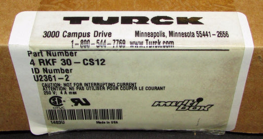 TURCK 4 RFK 30-CS12 Multi Box U2361-2 4 RFK 30 CS12