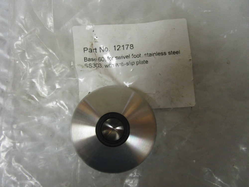 Unknow Name 12178 Stainless Steel Swivel Foot Base 60 SS303 Aniti Slip 59mm Base