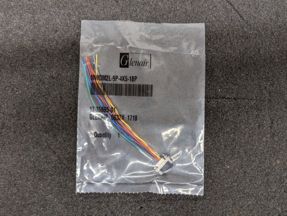 New, Glenair, MWDM2L-9P-4K5-18P, D-Sub Micro-D Connectors MICRO D PREWIRED