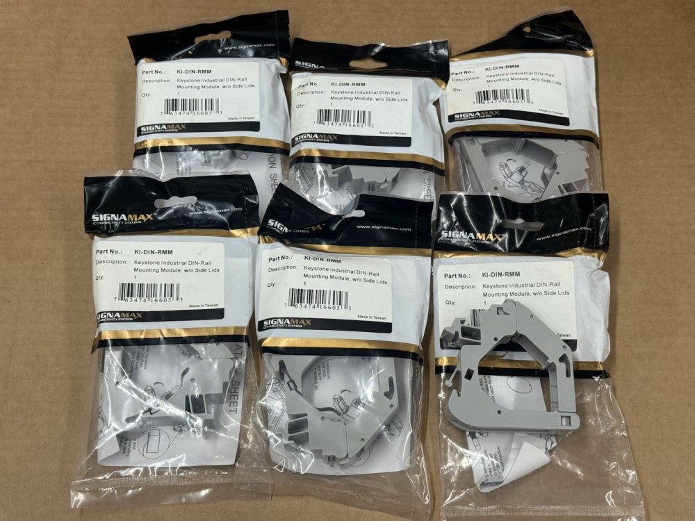 Lot of 6 - SIGNAMAX KI-DIN-RMM DIN-Rail Mounting Module w/o Side Lids - New