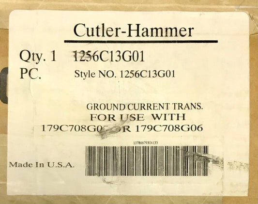 CUTLER HAMMER WESTINGHOUSE Ground Current CT Current Transformer 1256C13G01