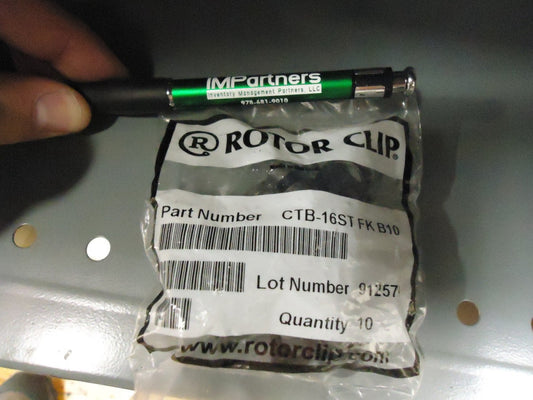 Rotor Clip CTB-16ST FK B10 Steel, Constant Tension Band Hose Clamp. New! 10 Pack