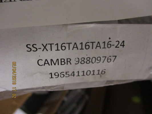 SS-XT16TA16TA16-24 Swagelok Smooth Bore PTFE Hose, 304 Stainless BRAND NEW!