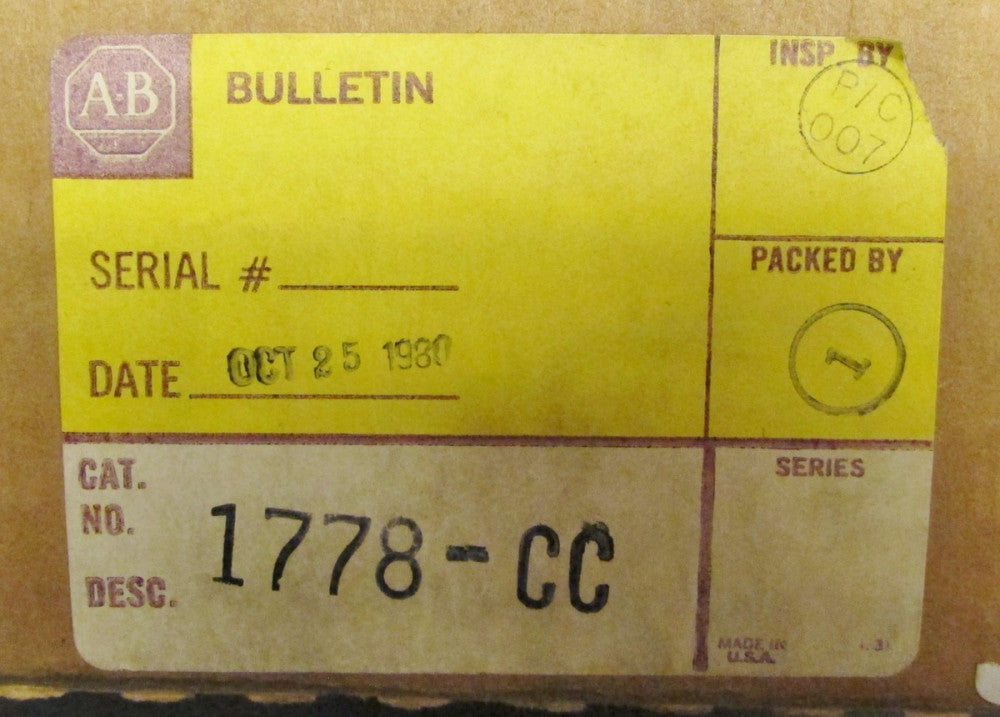 ALLEN BRADLEY 1778 CC 15 ft. 4.5 Meter I/O Cable Assembly 1778-CC