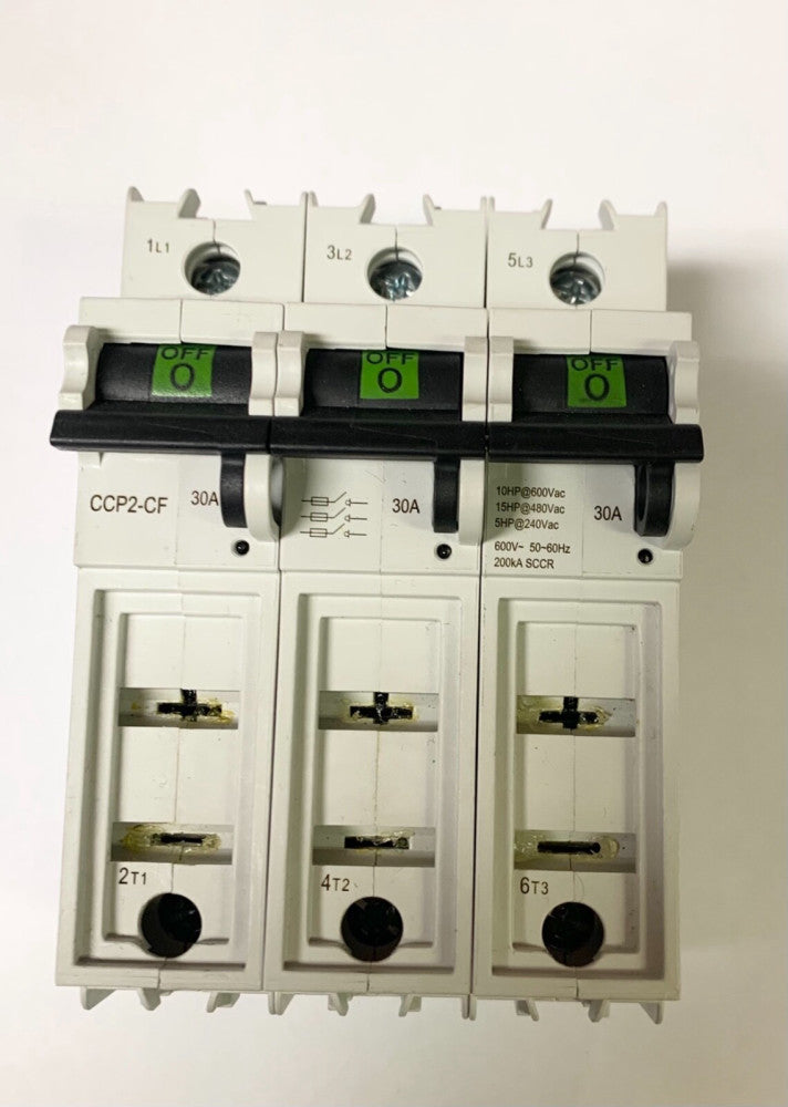 EATON BUSSMANN CCP2 3 30CF 30 AMP 3 Pole CCP2-CF 600 VAC open Type Switch