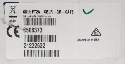 SEALED CRESTRON FT2A CBLR GR CAT6 Gravity Cable Retractor 6508373 FT2 Series