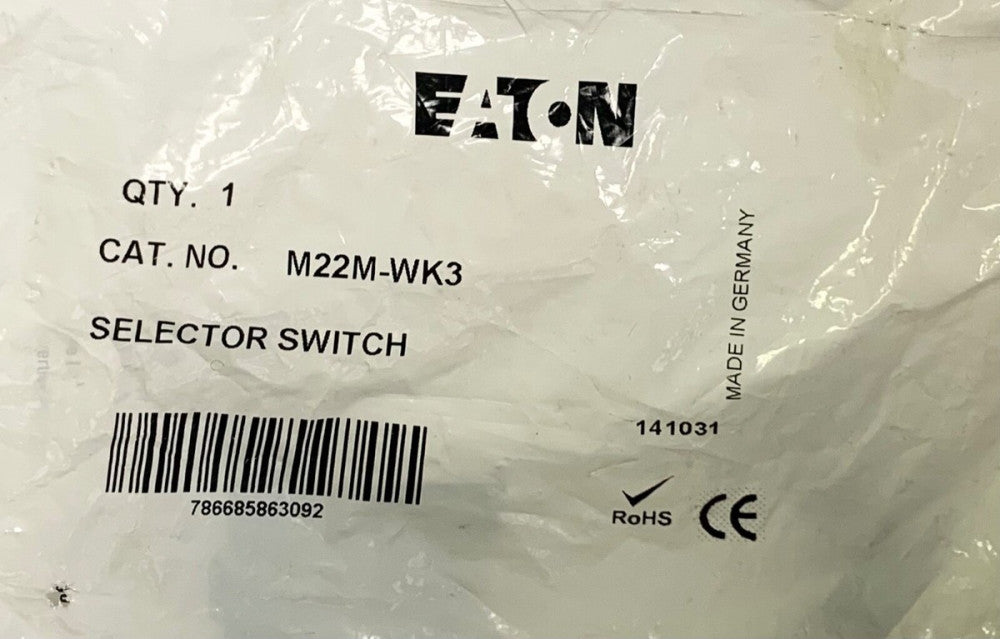 EATON M22M WK3 Spring Return Left and Right 3 Position Selector Switch