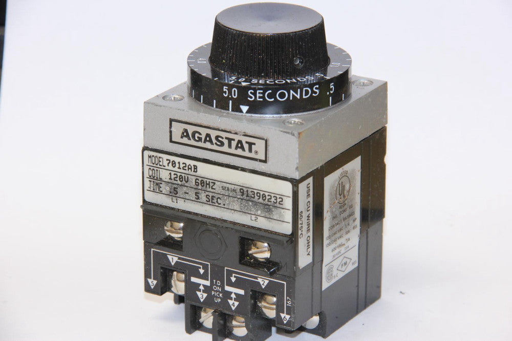 AGASTAT 7012AB Time Delay Relay .05-5.0 Seconds 120V