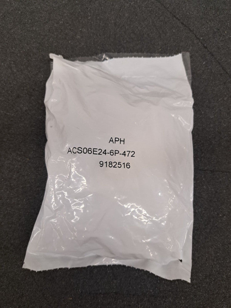 New, Amphenol, ACS06E24-6P(472), Connector Cylindrical Pin 8 Position Plug
