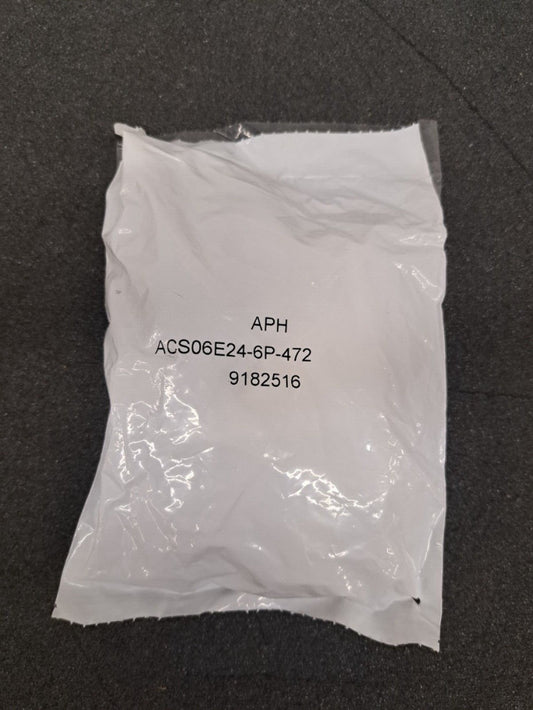 New, Amphenol, ACS06E24-6P(472), Connector Cylindrical Pin 8 Position Plug