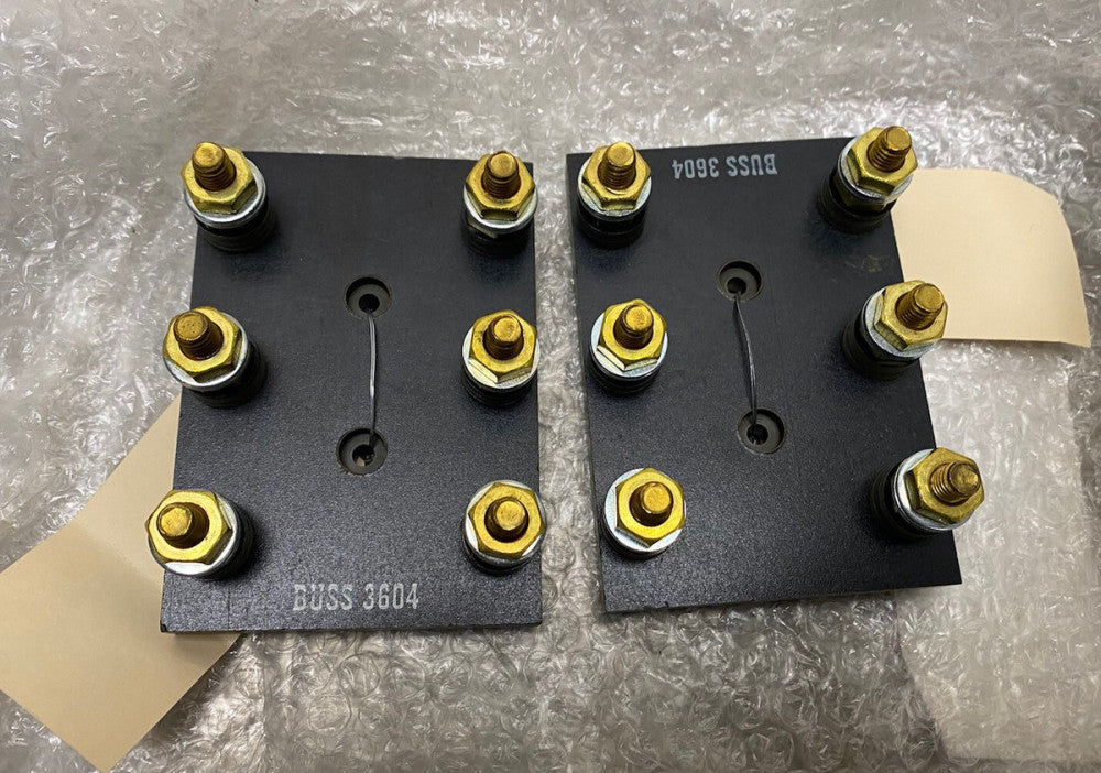 Lot of 3 Bussmann 3604 Semi Conductor 3 Pole Fuse Blocks BUSS 3604 Unused No Box