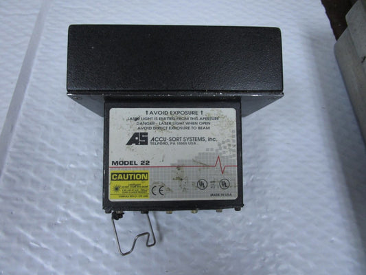 ACCU-SORT SYSTEMS MODEL 22 LASER BAR CODE SCANNER 500mA