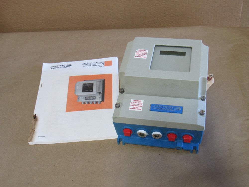 FISCHER PORTER MAGNETIC FLOWMETER SIGNAL CONVERTER 50XM13BXKD10AABC225 W/ MANUAL