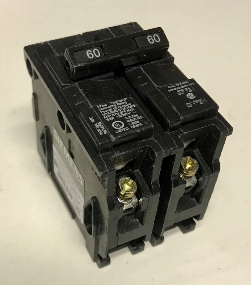 SIEMENS Q260 2 Pole 60 AMP Type QP Circuit Breaker 120 240 VAC